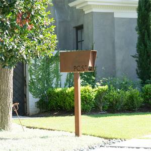 mailbox wall mounted garden mailbox outdoor corten steel mailbox