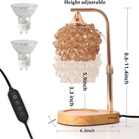 Lampe chauffe-cire parfumée en bois massif, sans flamme, pour aromathérapie domestique, style rétro pour chambre à coucher, pour l'exportation