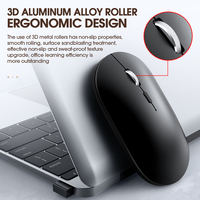 Ratón Inalámbrico Recargable T-WOLF X2, Delgado y Silencioso, Modo Dual 2.4G y Bluetooth, para Laptop/PC, Oficina y Negocios