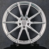 Rines de Auto de Diseño Cóncavo de 18-24 Pulgadas, Nuevos, de Alto Rendimiento, de Aleación de Aluminio Forjado, Cromados Plateados Brillantes, Personalizados, de 10 y Múltiples Radios