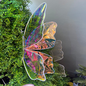 Decoración de Boda Iluminada para Jardín Exterior, Mariposa, Alas de Mariposa Simuladas Coloridas, Tira de Luces LED - Product Image 2