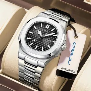 Crrju Newest Original 316L Stainless Steel Quartz Watches For Men Waterproof Luxury Wristwatch Reloj Pour Hombre