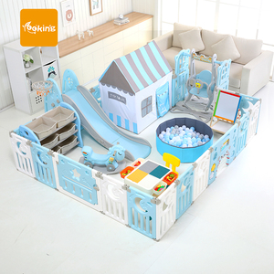 Parque <span class=keywords><strong>de</strong></span> juegos plegable ecológico con valla <span class=keywords><strong>de</strong></span> seguridad completa para bebés, set <span class=keywords><strong>de</strong></span> parques <span class=keywords><strong>de</strong></span> juegos morado y azul para bebés y niños - Product Image 1
