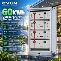 Batterie LiFePO4 60 kWh étanche IP65 51,2 V basse tension, système de stockage d'énergie parallèle avec BMS JK à équilibrage actif, personnalisable