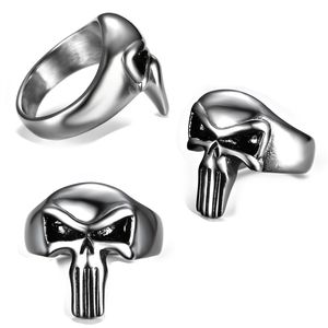 Anillos de Moda de Joyería Fina al por Mayor con Diseño de Calavera de Película y Televisión, Punisher, para Hombres y Mujeres - Product Image 1