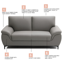 Ensemble de canapés sectionnels en cuir de luxe, convertible, rembourré, pour salon, villa, design moderne