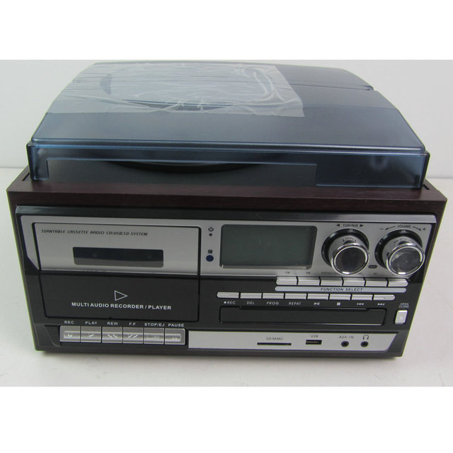Multi-Function Audio Recorder Player USB Interface CD/SD Support Cassette Floor-standing Speaker AC Powered External Power Cord