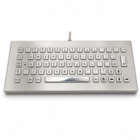 Clavier de bureau industriel en acier inoxydable étanche IP65 personnalisé PC-808-DESK, 65 touches USB PS/2 pour machine CNC, kiosque