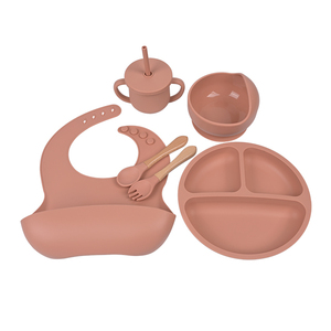 BPA miễn phí không độc hại tùy chỉnh in 6 mảnh Silicone Toddler Feeding Set Kid đồ ăn trẻ em Bộ đồ ăn trẻ sơ sinh LED wening Set - Product Image 3