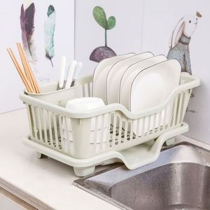OEM ODM Eco-Friendly Space-Saving Multifunction Standing Sink Dish Drying Rack Plastic <b>Kitchen</b> Organizer <b>Utensil</b> <b>Holder</b> Plate - Product Image 2