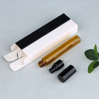 SUMEEAR Flacon pulvérisateur de parfum vide rechargeable en verre ambré de 15 ml avec pompe, sérigraphie, emballage en boîte de 50 pièces