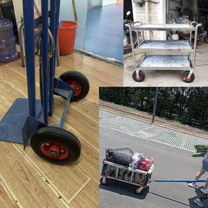 Preço de fábrica Heavy Duty 10 polegada Aço Inoxidável Rodízio Giratório Freio 10 polegada Roda De Borracha para Mão Trolley Gear Dolly Wagon - Product Image 5