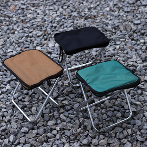 Tabouret pliant d'extérieur en alliage d'aluminium léger, chaise de camping et de pêche portable rectangulaire pliable avec sangle d'épaule - Product Image 2