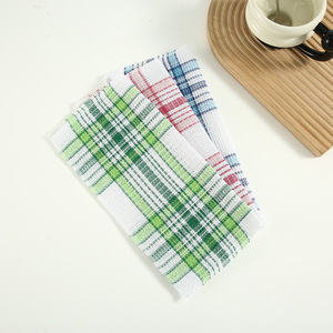 Cross Border Multi Functional Double Sided Checkered Dishcloth 30x30 Cm Oil Resistant Highly <b>Absorbent</b> Cleaning <b>Cloth</b> - Product Image 2