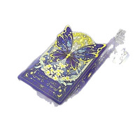Jeu de tarot classique Rider-Waite pour débutants, 78 cartes, design papillon rose, cartes de tarot en papier