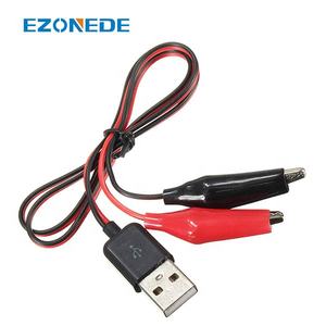 สายเคเบิลทองแดง1คู่50ซม. คลิปจระเข้พร้อมสายตัวเมีย + ขั้วต่อ USB ตัวผู้ทดสอบทองแดงที่หนีบจระเข้สำหรับการทดสอบ - Product Image 2