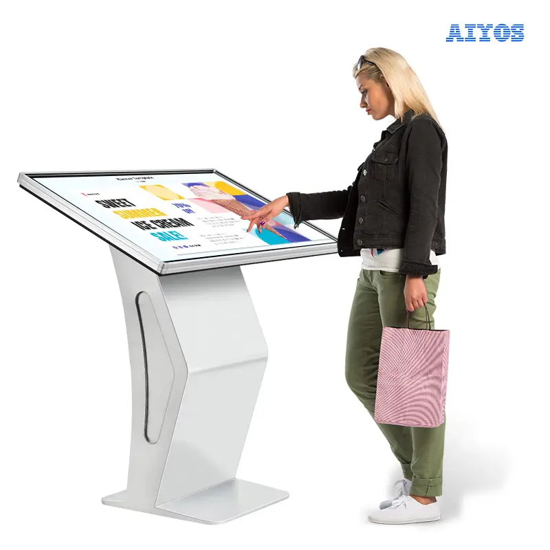 65 inch Indoor LCD Touch Screen Advertising Player Self Service Interactive Information Checking Digital Kiosk