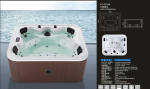 <span class=keywords><strong>Spa</strong></span> extérieur pour <span class=keywords><strong>4</strong></span> personnes - Baignoire à remous en <span class=keywords><strong>acrylique</strong></span> avec lumières LED et jets de massage pour jardin - Product Image 3