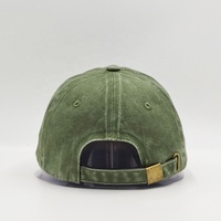 Gorra de Béisbol Personalizada Vintage Bordada de Algodón Lavado para Exteriores, Gorras de Papá Sin Estructura, Gorra de Béisbol Verde Lisa