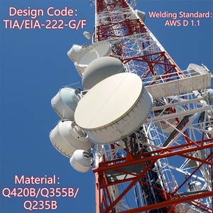 Tour en acier à 4 pieds conçue pour les applications de télécommunications avec des composants modulaires vendus séparément pour la logistique et l'assemblage - Product Image 2