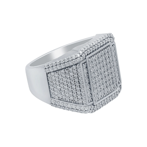Anillo Hip Hop Premium con diamantes de moissanita con brillo deslumbrante y construido para la confianza y la durabilidad del estilo - Product Image 2