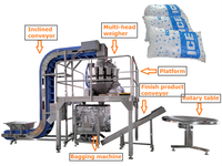 Sac vertical automatique formant la machine à emballer remplissante de cachetage 1kg 2kg 5kg application de nourriture de glaçon Chine machines de foyer
