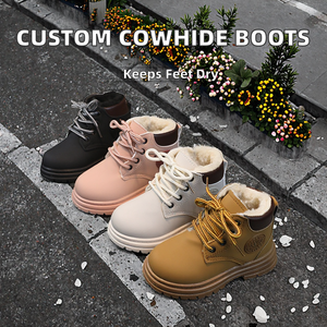 Botas de Piel Auténtica con Cremallera en el Tobillo, Transpirables, Hechas a Medida para Mujer, Otoño/Invierno, Suela de Goma, Venta al Por Mayor de Fábrica OEM - Product Image 2