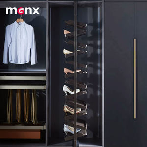 Espositore Girevole per Scarpe in Lega di Alluminio, Scaffale Salvaspazio Moderno con Rotazione a 360° per <span class=keywords><strong>Armadio</strong></span> - Product Image 2