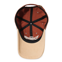 Gorra de Béisbol Deportiva Vintage de Dos Tonos con Letra Bordada en 3D, Gorra Tipo Dad de Algodón Común con Hebilla Metálica Ajustable para Deportes al Aire Libre y Protección Solar