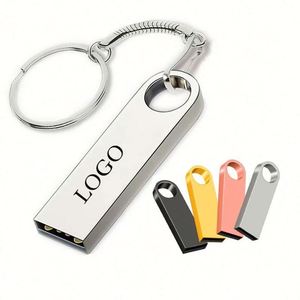 Promotional 4GB 8GB 16GB 32GB 64GB Keychain USB Flash Drive Metal Waterproof Pen Drive <b>Key</b> <b>Ring</b> USB Flash Disk - Product Image 1