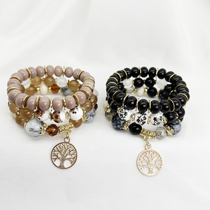 Bijoux <span class=keywords><strong>bohème</strong></span> <span class=keywords><strong>vie</strong></span> d'arbre Bracelet perlé ethnique multicouche verre arbre <span class=keywords><strong>de</strong></span> <span class=keywords><strong>vie</strong></span> Bracelet à breloques pour femmes - Product Image 1