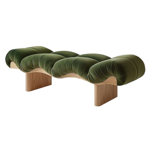 Banco <span class=keywords><strong>de</strong></span> Terciopelo Moderno Italiano, Mueble Suave para Sala <span class=keywords><strong>de</strong></span> Estar, para Hotel y Villa, Banco para Zapatos Multiusos y Otomana para Sofá - Product Image 6