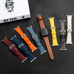 For Apple Microfiber leather single loop watch band straps of Apple Luxury Leather Watch Bands for Apple iWatch 1 2 3 4 5 6 7 SE