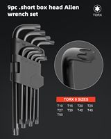 Juego de Llaves Allen Plegables de Acero al Cromo Vanadio con Cabeza Esférica, Llaves Torx SAE, para Reparación de Vehículos y Electrodomésticos