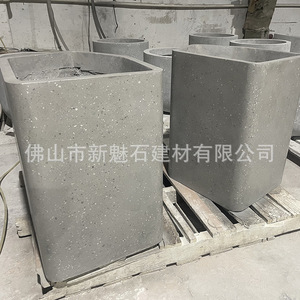 Nuevos Materiales de Construcción de Piedra, Macetas y Bancos Modulares de Cemento GRC, Combinación de Taburetes para Paisajismo Municipal y Comercial - Product Image 4