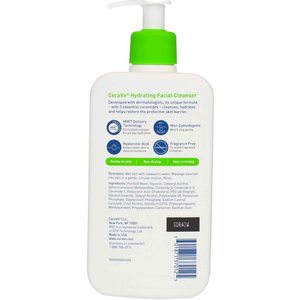 Limpiador Facial Hidratante al por Mayor de 12 oz con Bomba Dosificadora para Piel Normal a Seca con Ceramidas y Ácido Hialurónico para Equilibrio de Humectación - Product Image 3