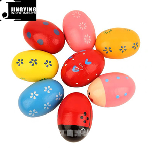 2024 musica Jingying educazione precoce <span class=keywords><strong>strumento</strong></span> musicale, cartone animato in legno colorato Egg <span class=keywords><strong>Shakers</strong></span> Orff bambini strumenti ritmici - Product Image 3