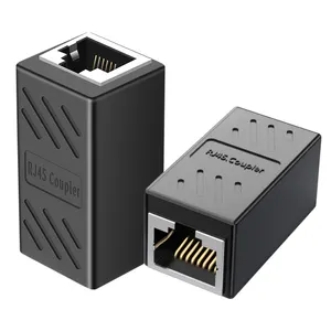 Adaptador Ethernet Lan Rede Cat7 Cat6 Cat5e Cat5 Fêmea para Conector Ethernet Fêmea Extensor Acoplador RJ45 Inline