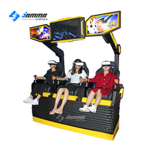 Selbst unterstützter münz betriebener 9D VR Cineme Simulator Arcade Game Machine <span class=keywords><strong>Motion</strong></span> Chair für 3 Spieler für den Einsatz im Indoor-Einkaufs zentrum - Product Image 2