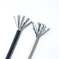 Câble Ethernet Lszh Cat6a 1000ft 10g haute vitesse en cuivre massif double blindage 4 paires torsadées 23awg SFTP certifié CE
