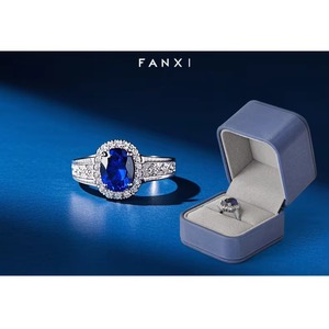 Juego de Cajas de Joyería de Cuero PU de Lujo FANXI - Estuches de Almacenamiento para Anillos, Collares y Pulseras con Forro de Microfibra - Product Image 6