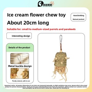 Jouet à mâcher naturel suspendu pour perroquet, corde à mâcher pour le nettoyage des dents, accessoire interactif fait main pour cage à oiseaux, soulagement <span class=keywords><strong>de</strong></span> l'ennui - Product Image 6