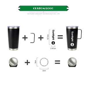 מותאם אישית 20 עוז tumbler גביע נירוסטה נסיעות ספל גביע כחול בהיר 20 עוז נסיעות ספל תרמי כוס קפה עם לוגו - Product Image 5