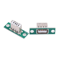 Connecteur USB 2.0 Type A Femelle 4 Broches à Solder sur Plaque de Montage pour Transfert de Données et Charge Rapide Réparation DIY