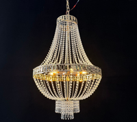 Nouveau Lustre Rideau de Perles en Cristal en Fer Forgé pour Mariage, Décoration Lumineuse pour Hôtels, Scènes et Lieux de Mariage