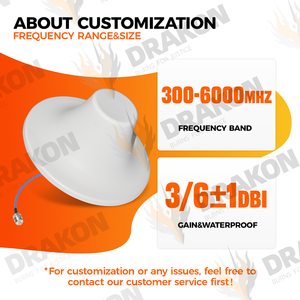 Broadband dalam ruangan GSM 3G 4G 5G 360 derajat cakupan sinyal dudukan kubah Omni WiFi antena langit-langit 5G penguat sinyal 7dBi N-K - Product Image 5