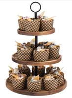 Tour à Cupcake en bois à 3 niveaux et plateau à biscuits support de service pour présentoir de buffet à dessert supports de stockage et supports