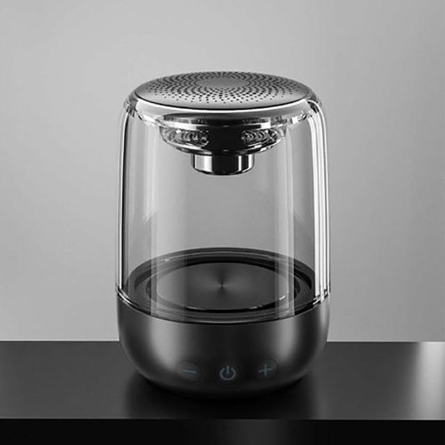 Transparent Luminous Wireless Color Lighting Transparent Mini Speaker with Bluetooth/TF and Stable Connection HD Sound Bass TWS