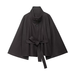 SHENZHU Abrigo de Mujer 2025, Nuevo Estilo de Moda, Cinturón Decorado con Tela de Lana, Chaqueta Vintage de Manga Larga, Sobrecamisa Chic - Product Image 2