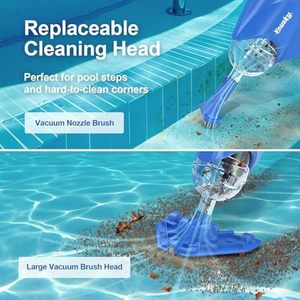 Limpiador de Piscinas Inalámbrico Recargable Blove Dolphin, Potente, 18 Galones/Min, con Barra Telescópica para Uso en Piscinas Enterradas - Product Image 4